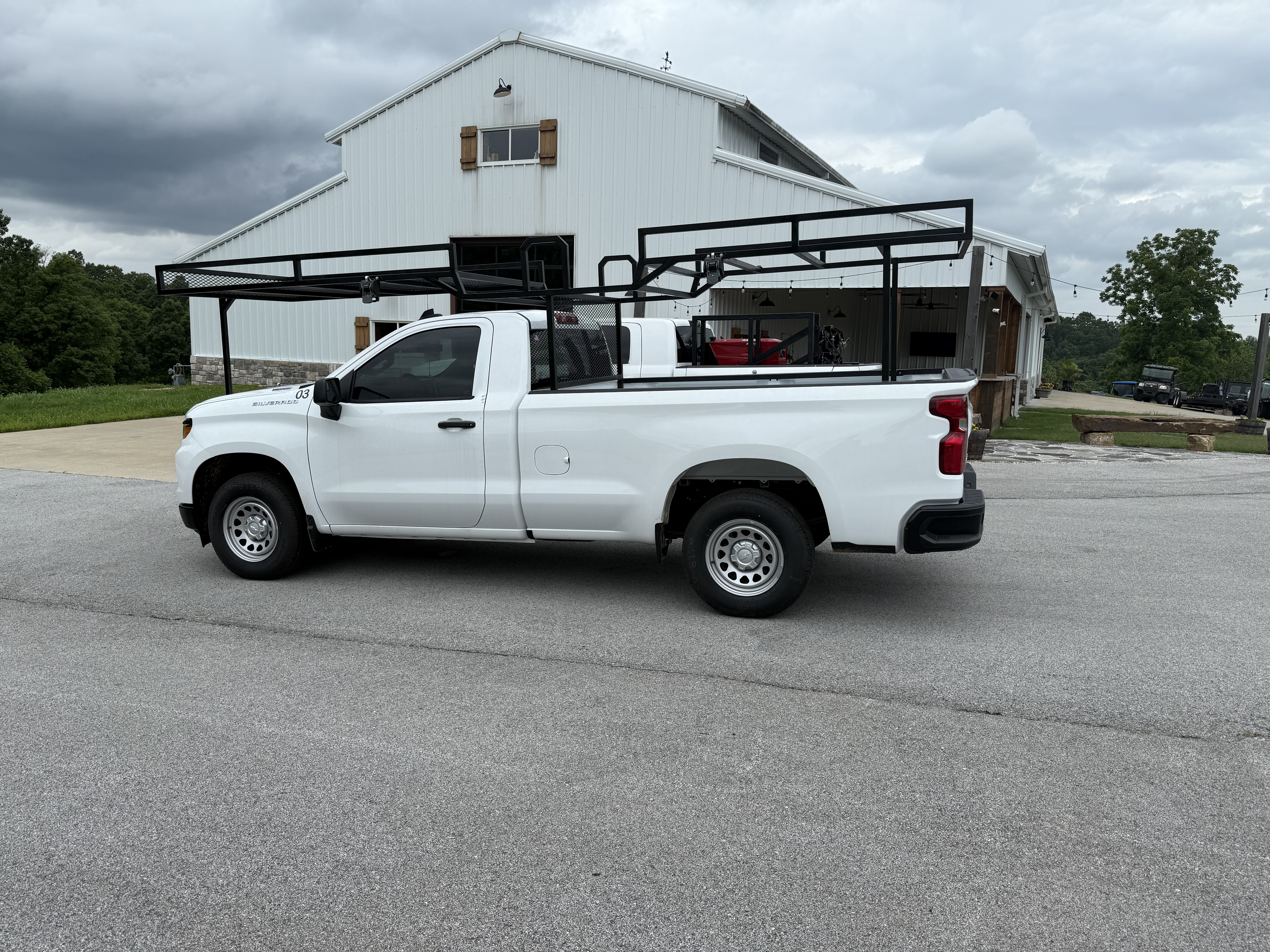 Custom steel truck bed rack